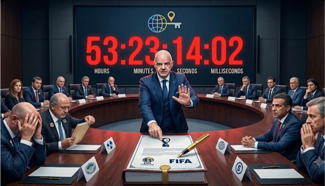 Ilustración de una reunión de la directiva de la FIFA