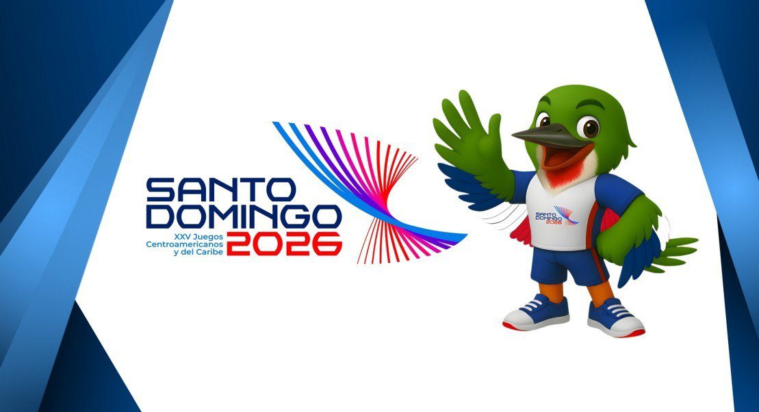 Logo y mascota de los Juegos Centroamericanos y del Caribe Santo Domingo 2026